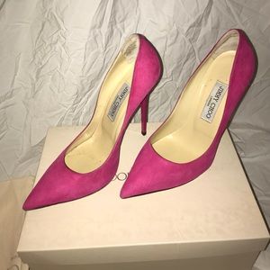 PRICE DROP!! Jimmy Choo Anouk Fuchsia Suede 38